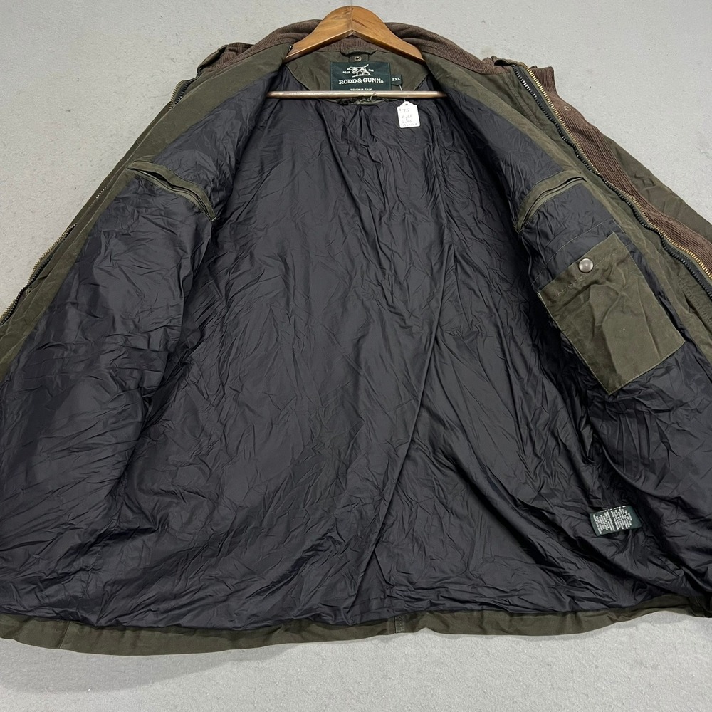 Rodd & Gunn Harper Waxed Field Jacket Men 2XL Forest Green Coat Military Utility - Picture 4 of 15